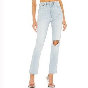 NWT RE/DONE COMFORT STRETCH HIGH RISE STOVE PIPE